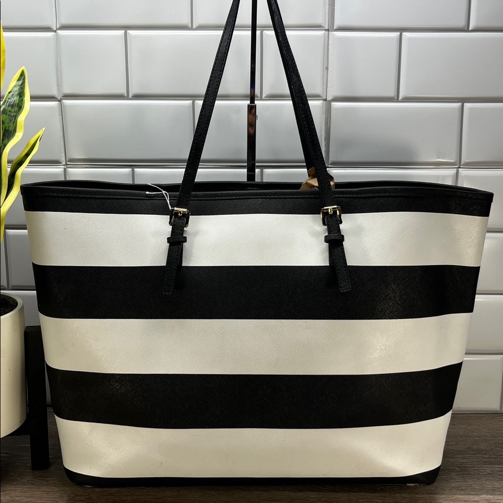 3510 Michael Kors striped tote bag and wallet set 258853510 - Picture 2 of 16